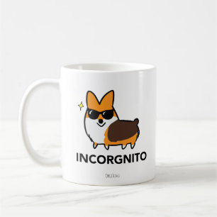 Tasse tricolore rouge d'Incorgnito de corgi