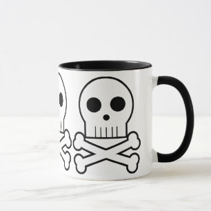 Tasse triple 1 de tasse de café de crânes de
