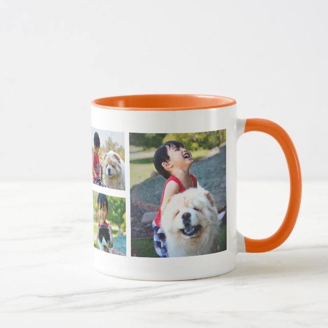 Tasse Trois café personnalisé du collage 2-Sided de (Droite)