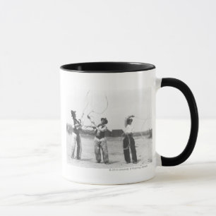 Tasse Trois hommes lassoing.