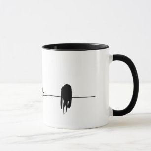 Tasse Trois petits oiseaux se reposant sur un fil