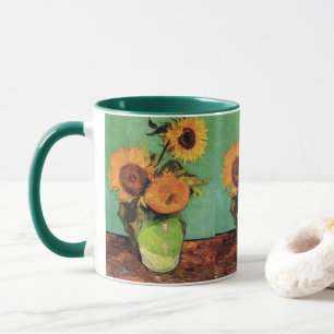 Tasse Trois tournesols dans un vase par Vincent van Gogh