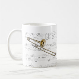 Tasse - Trombone (Inhalt) mit Blattmusik