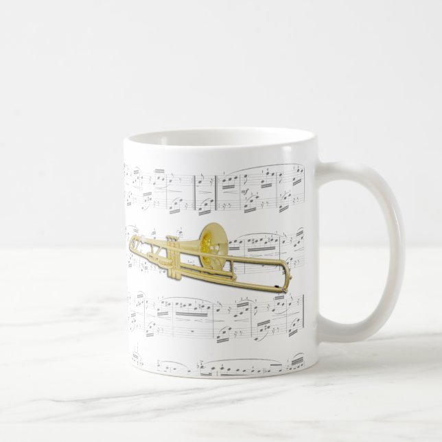 Tasse - trombone (valved) avec la musique de (Droite)
