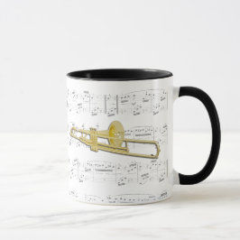Tasse - Trombone (valved) mit Blattmusik