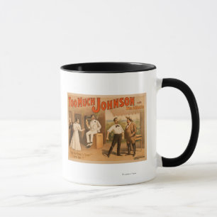 Tasse "Trop de Johnson" - deux hommes combattant le
