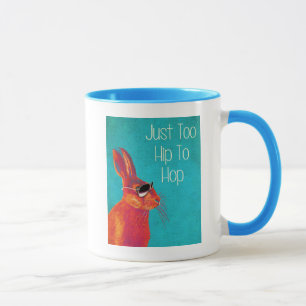 Tasse Trop hanche à sauter à cloche-pied bleu