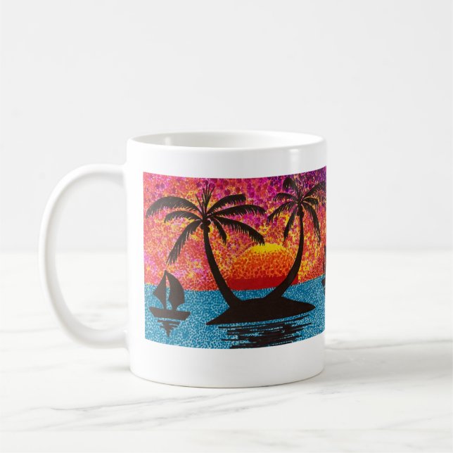 Tasse - Tropeninsel Sonnenuntergang (Links)