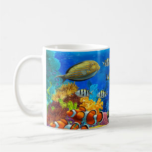 Tasse tropicale de tasse de café de conception de