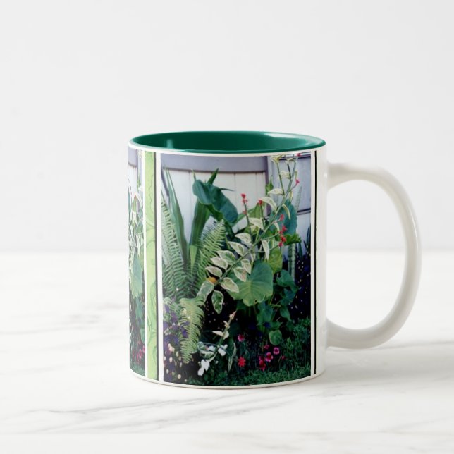 Tasse-Tropischer Garten Zweifarbige Tasse (Rechts)