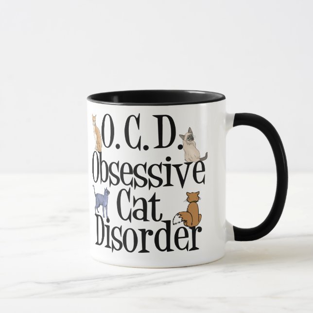 Tasse Trouble de chat obsessionnel (Droite)