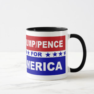 Tasse Trump les penny pour blanc de l'Amérique et bleu