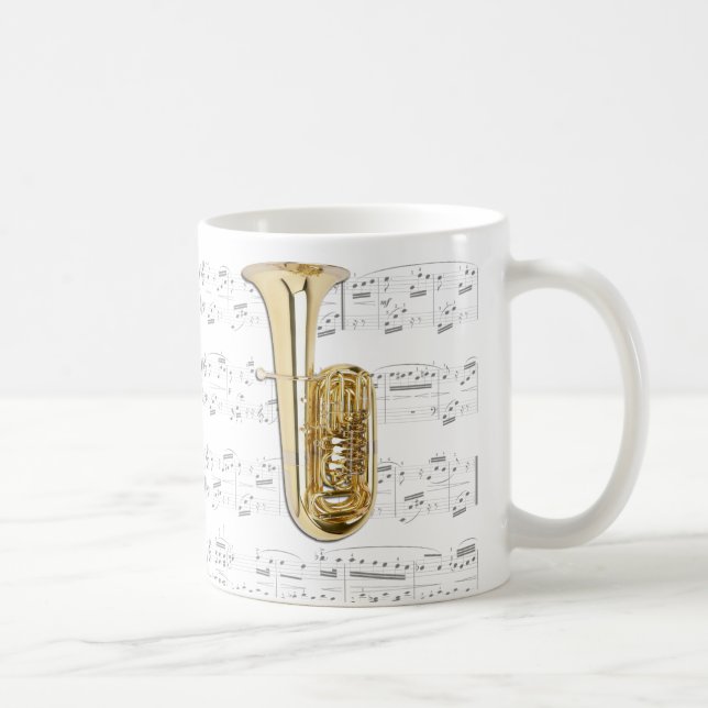 Tasse - Tuba mit Blattmusik (Rechts)