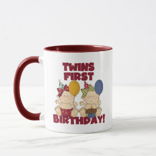 Tasse Twins 1er Anniversaire - Girls Tshirts et cadeaux