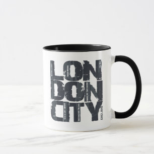Tasse Typographie de Londres, Angleterre