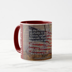 Tasse Typographie du préambule de la Constitution améric