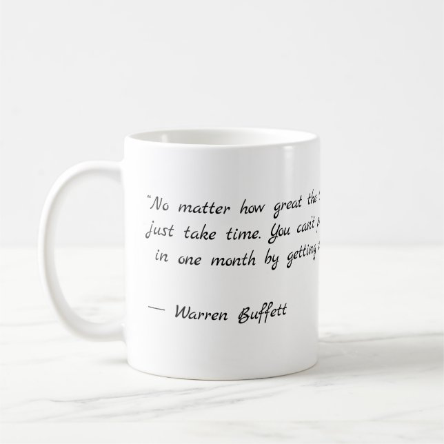 Tasse über das klassische Warren Buffet (Links)