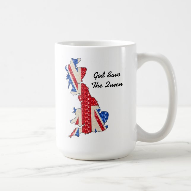 Tasse UK Flaggengott Rettete The Queen (Rechts)