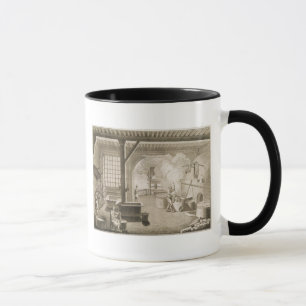 Tasse Un atelier tinctorial en soie, du 'DES