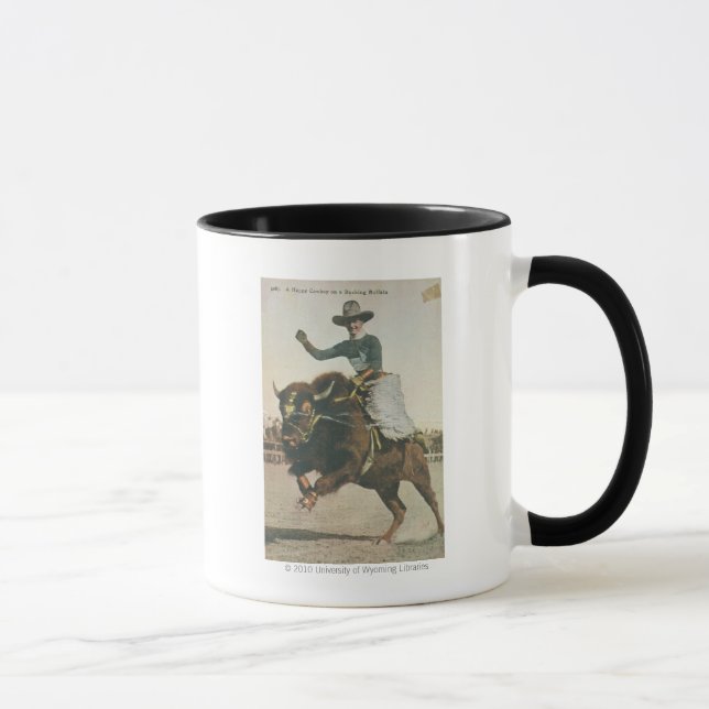 Tasse Un cowboy heureux sur Buffalo s'opposant (Droite)