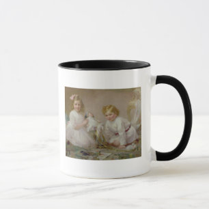 Tasse Un frère et une soeur jouant, 1915