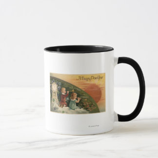 Tasse Un Joyeux Nouvel AnLes Enfants Soufflent Des Tromp