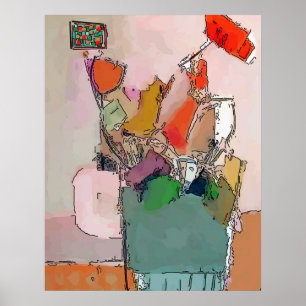 Tasse und Blume Poster