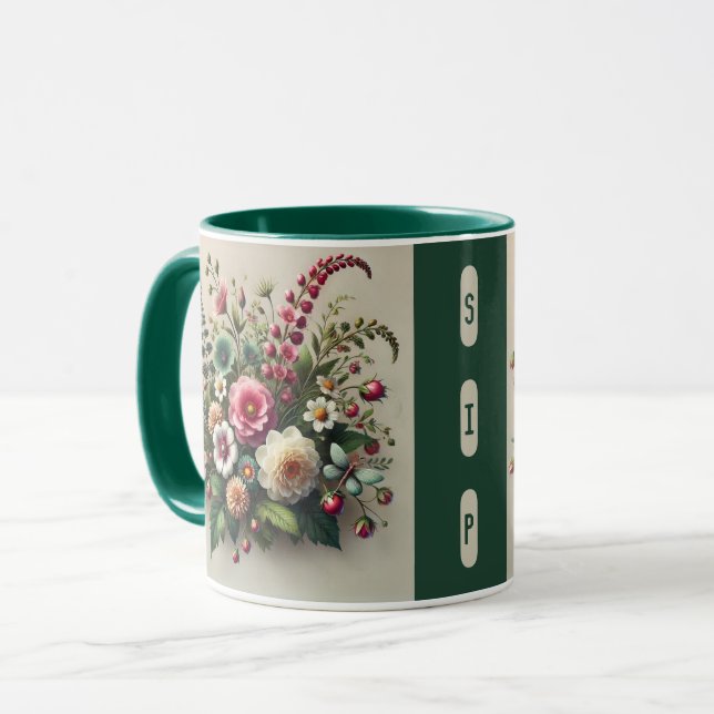 Tasse und Blume Tasse (Vorderseite Links)