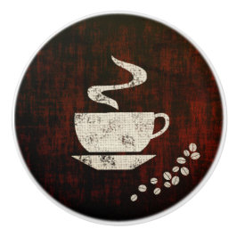 Tasse und Bohnen R - Knochen Keramikknauf