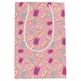 Tasse und Donuts rosa Mittlere Geschenktüte