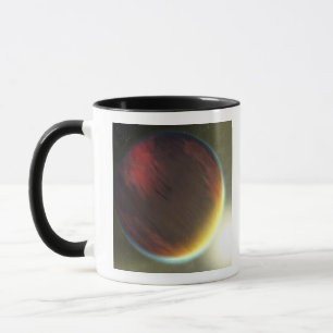 Tasse Une planète nuageuse comme Jupiter qui orbite