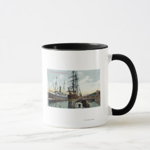 Tasse Une scène d'expédition de Coos Bay à quai