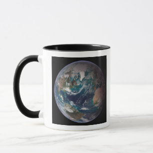 Tasse Une vue complète de la Terre montrant les données