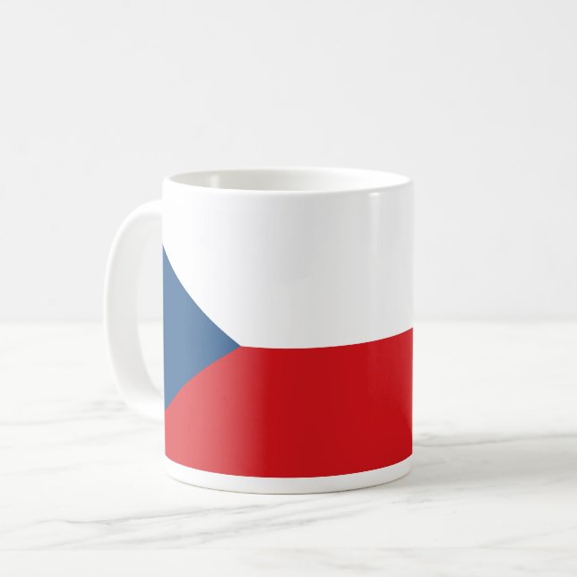 Tasse unter der Flagge Tschechiens (Vorderseite Links)