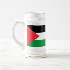 Tasse unter palästinensischer Flagge