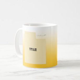 Tasse - Utah-Staatskarte mit Stadt