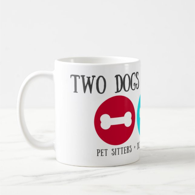 Tasse v 2 de deux chiens (Gauche)