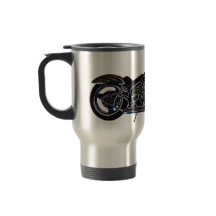 Tasse V-jumelle au néon de moto