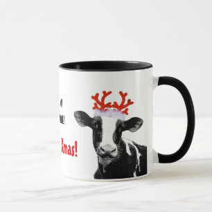 Tasse Vache à Père Noël - vache laitière utilisant le