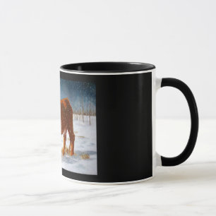 TASSE VACHE DE BOUCHERIE DE HEREFORD : PEINTURE EN