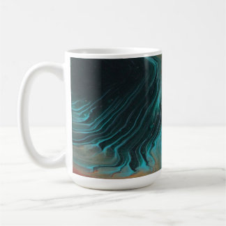 Tasse Vagues d'Océan Émeraude Sombre