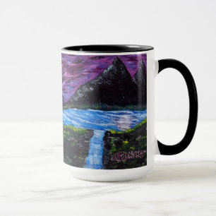 Tasse Vallée de fleurs sous la pleine lune DG Pain