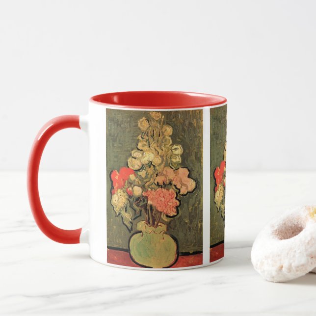 Tasse Vase avec Rose Mallows par Vincent van Gogh (Avec donut)