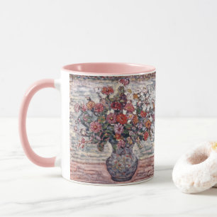 Tasse Vase de fleurs, Zinnias par Maurice Prendergast