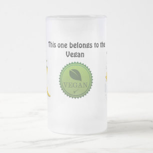 Tasse végétalienne chaude en verre givré de