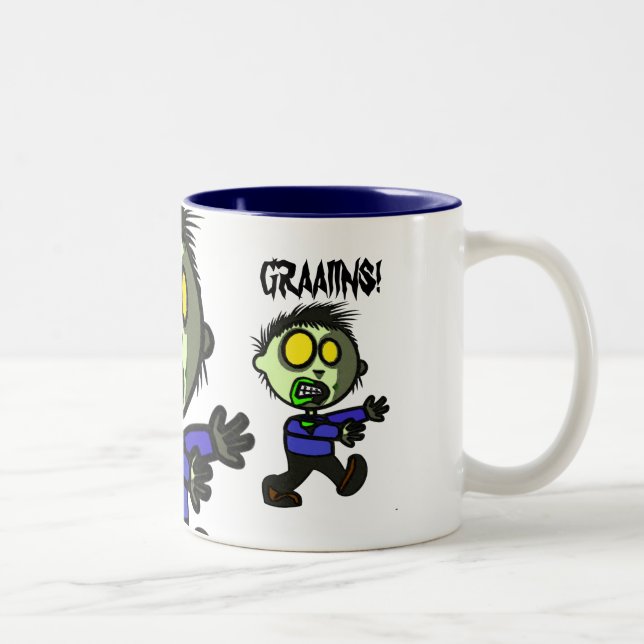 Tasse végétalienne de zombi (Droit)