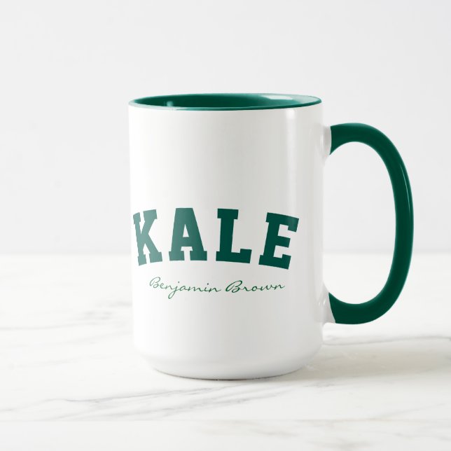 Tasse végétalienne nommée faite sur commande de (Droite)