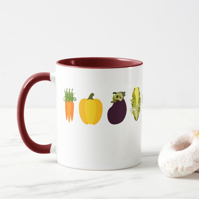 Tasse végétarienne d'amant (Avec donut)