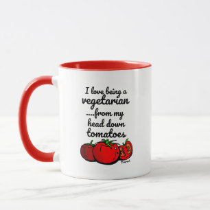 Tasse végétarienne drôle avec la citation conne