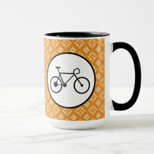 Tasse Vélo Fixie Vélo Fixe sur Motif orange